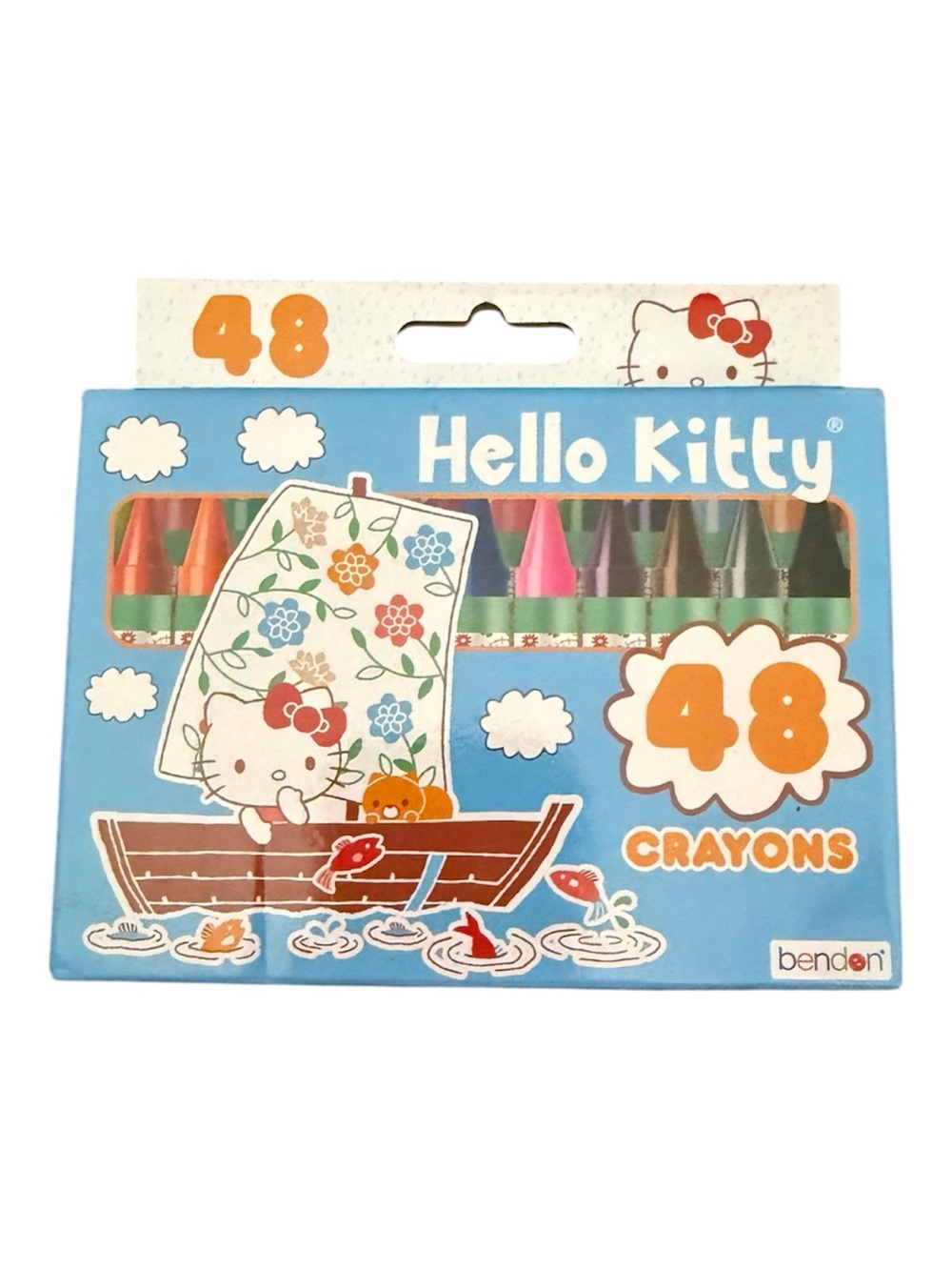 Hello Kitty 48-Color Crayon Set - Blue Packaging
